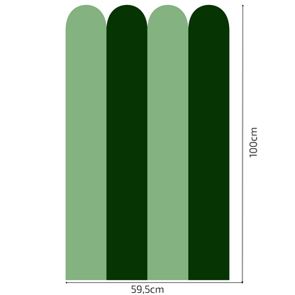 Self-Adhesive Textile Wallpaper – Arch – Bottle Green Shades