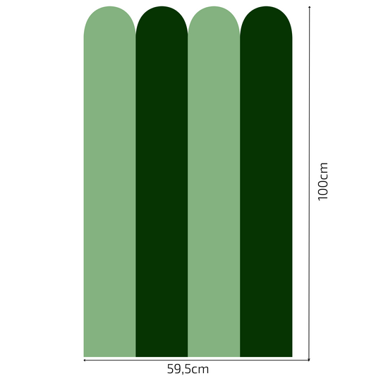 Self-Adhesive Textile Wallpaper – Arch – Bottle Green Shades