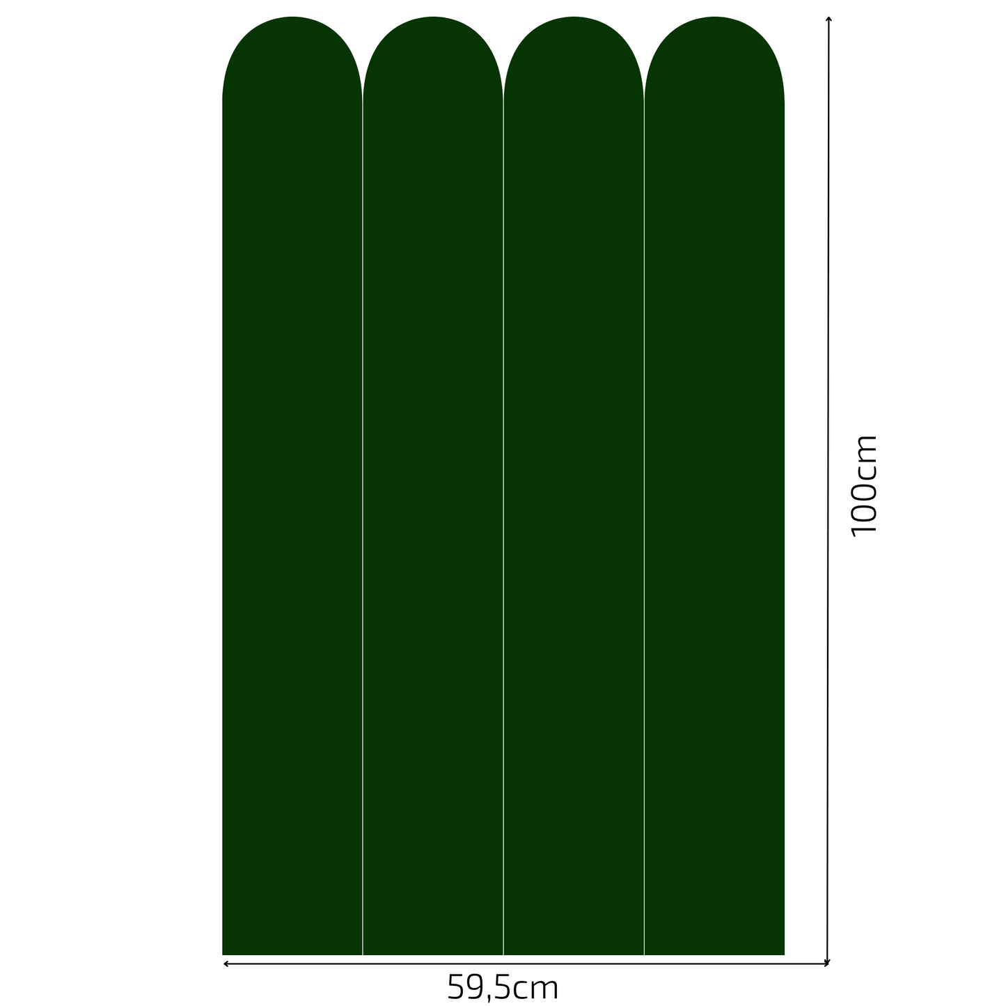 Self-Adhesive Textile Wallpaper – Arch – Bottle Green Shades