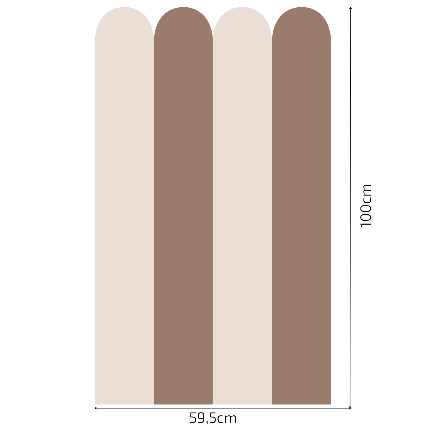 Self-Adhesive Textile Wallpaper – Arch – Brown Shades