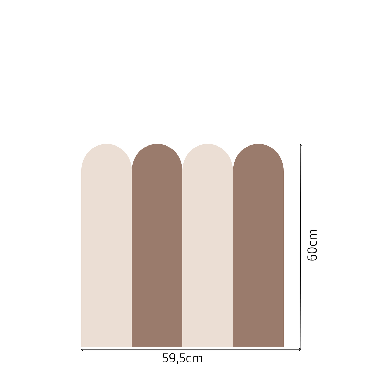 Self-Adhesive Textile Wallpaper – Arch – Brown Shades