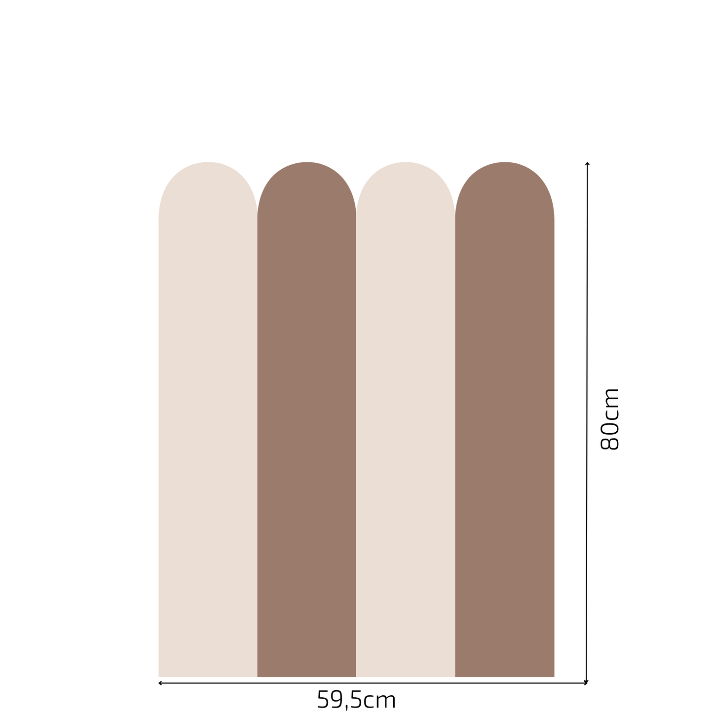Self-Adhesive Textile Wallpaper – Arch – Brown Shades