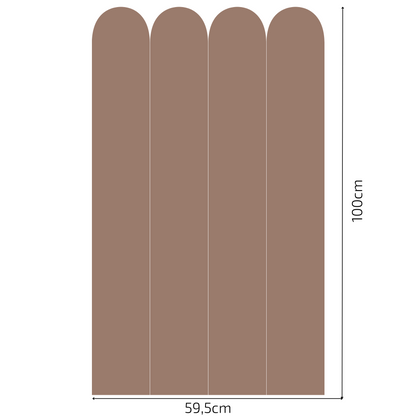 Self-Adhesive Textile Wallpaper – Arch – Brown Shades