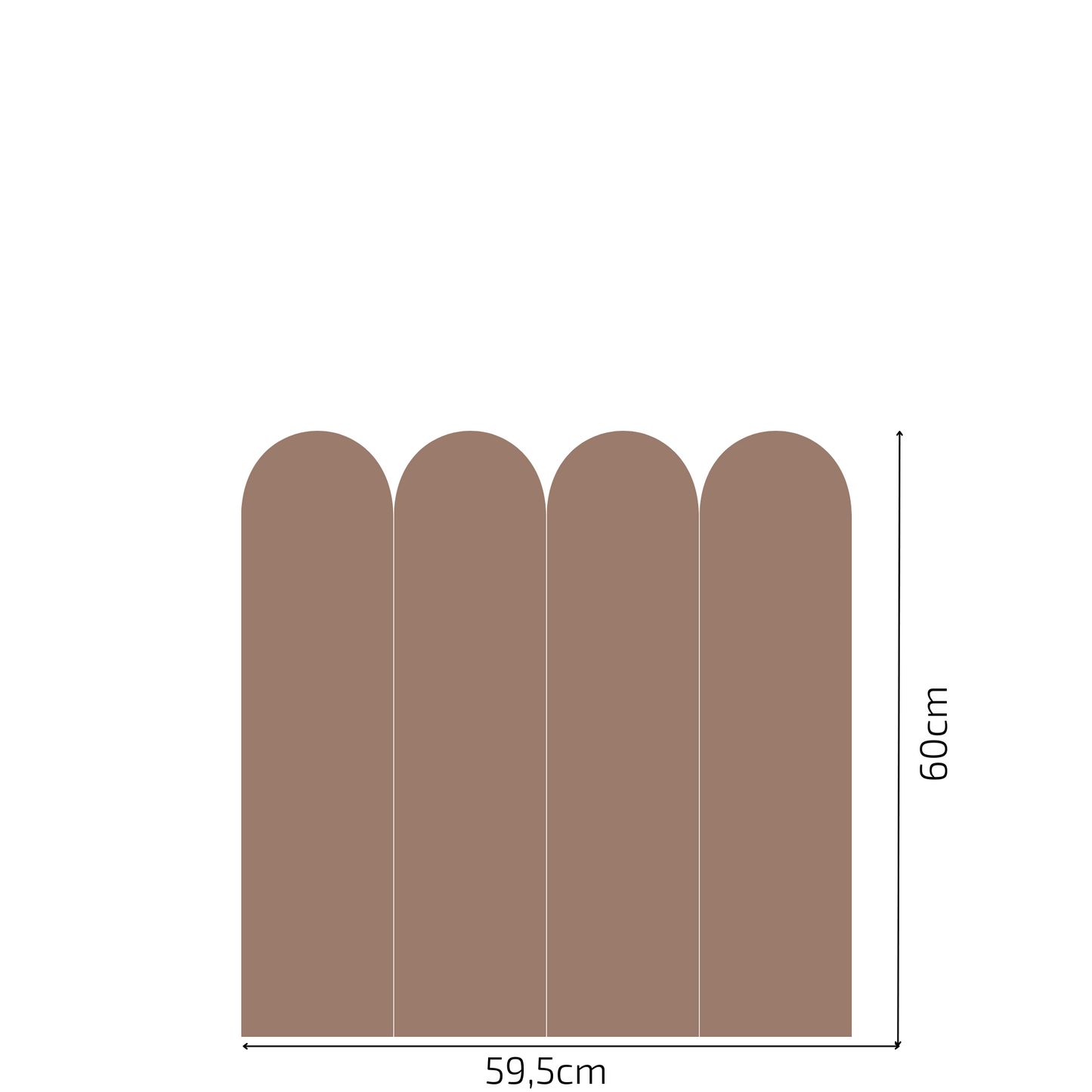 Self-Adhesive Textile Wallpaper – Arch – Brown Shades
