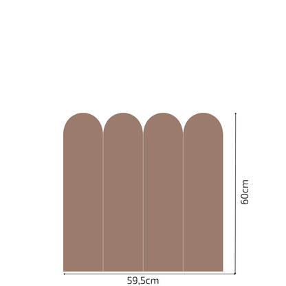 Self-Adhesive Textile Wallpaper – Arch – Brown Shades