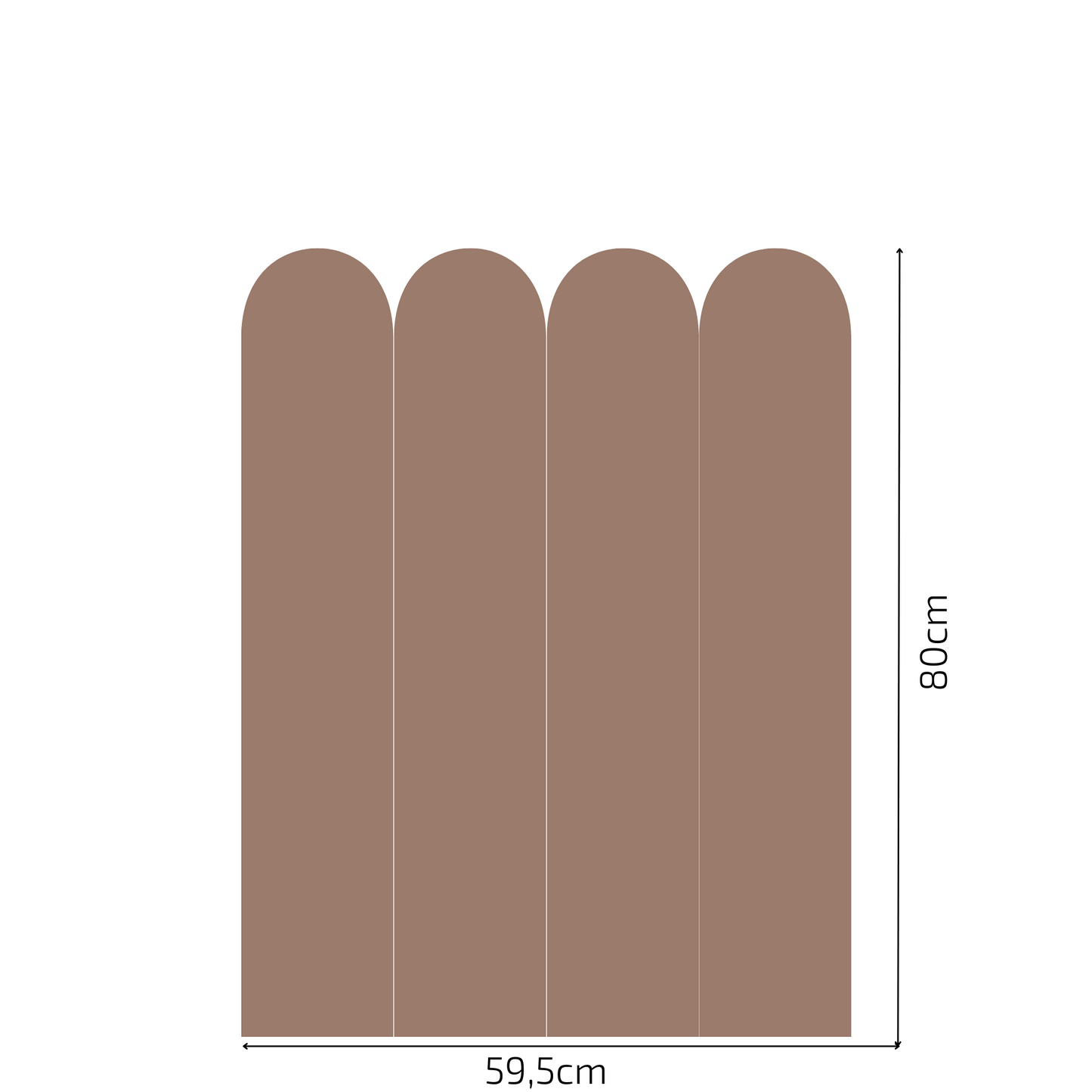 Self-Adhesive Textile Wallpaper – Arch – Brown Shades