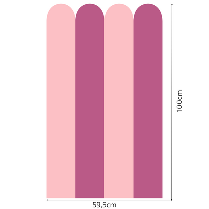 Self-Adhesive Textile Wallpaper – Arch – Candy Pink Shades