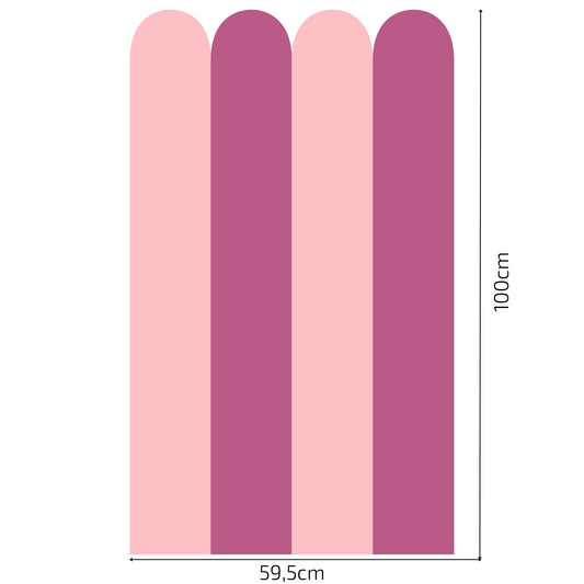 Self-Adhesive Textile Wallpaper – Arch – Candy Pink Shades