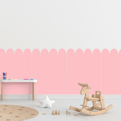 Self-Adhesive Textile Wallpaper – Arch – Candy Pink Shades
