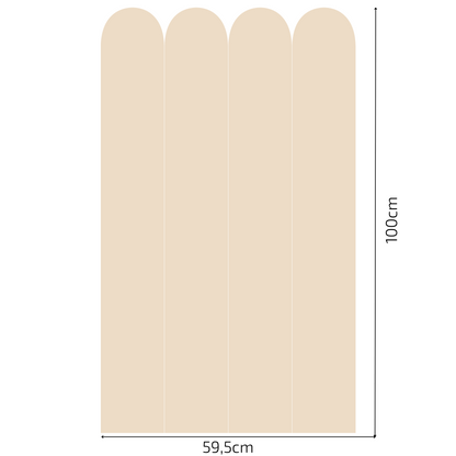 Self-Adhesive Textile Wallpaper – Arch – Cream Shades