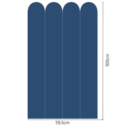 Self-Adhesive Textile Wallpaper – Arch – Dark Blue Shades