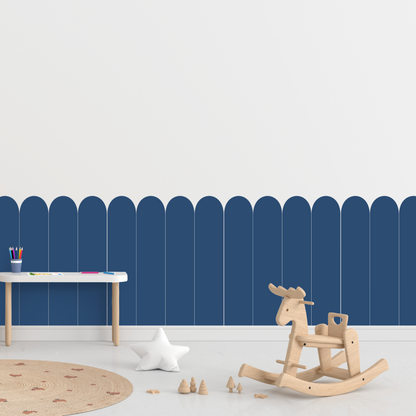 Self-Adhesive Textile Wallpaper – Arch – Dark Blue Shades