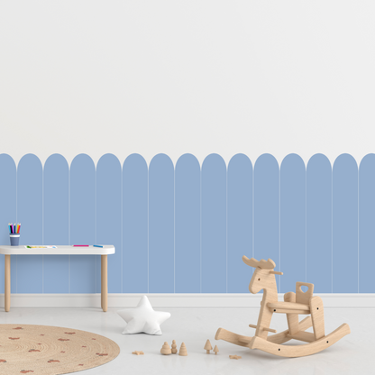 Self-Adhesive Textile Wallpaper – Arch – Dark Blue Shades