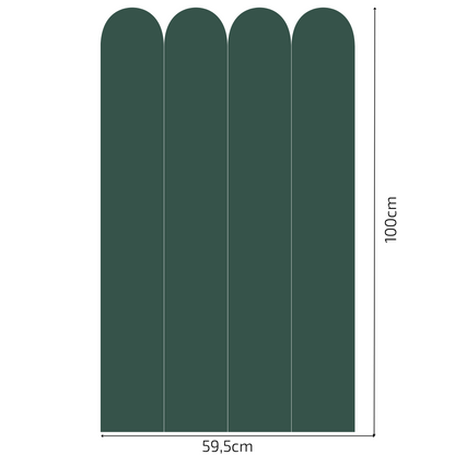 Self-Adhesive Textile Wallpaper – Arch – Green Shades