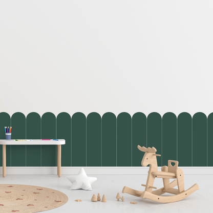 Self-Adhesive Textile Wallpaper – Arch – Green Shades