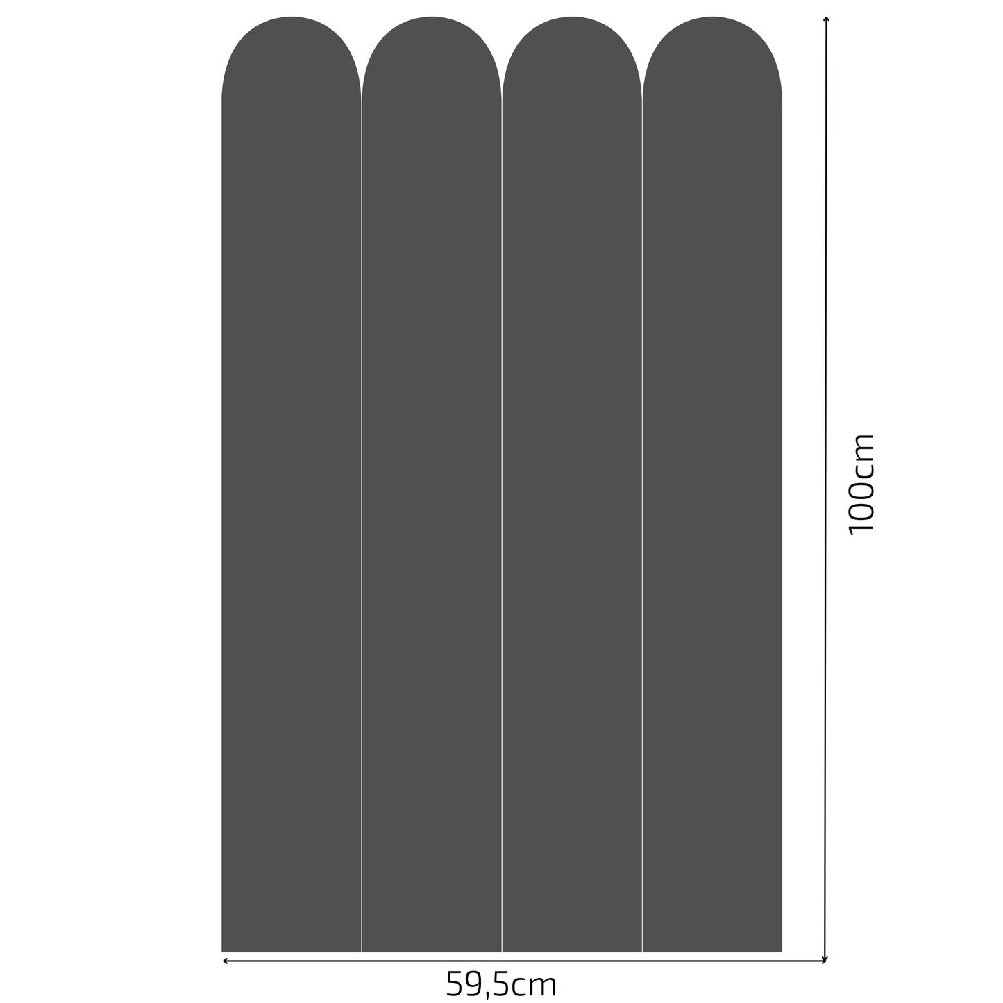 Self-Adhesive Textile Wallpaper – Arch – Gray Shades