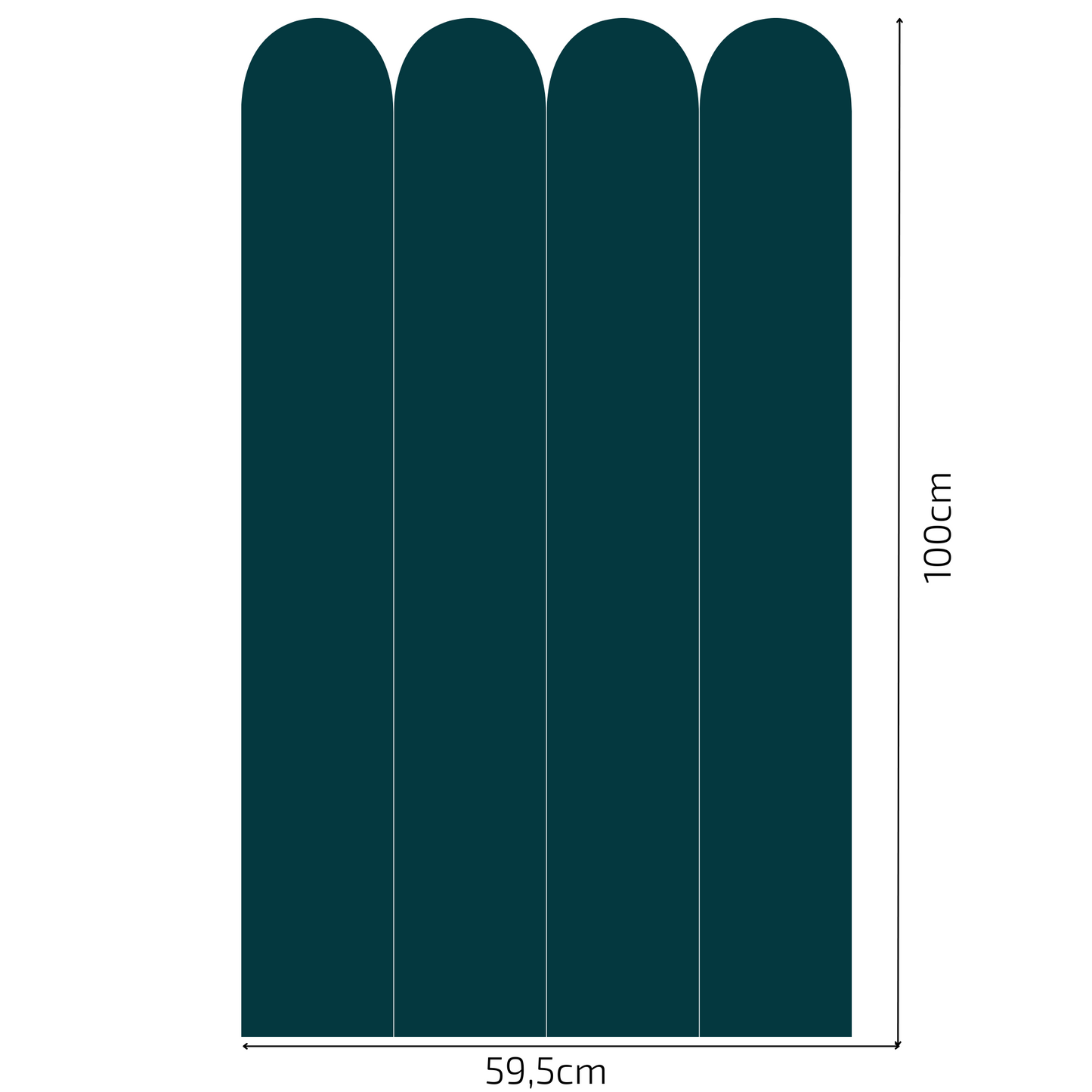 Self-Adhesive Textile Wallpaper – Arch – Green-blue Shades