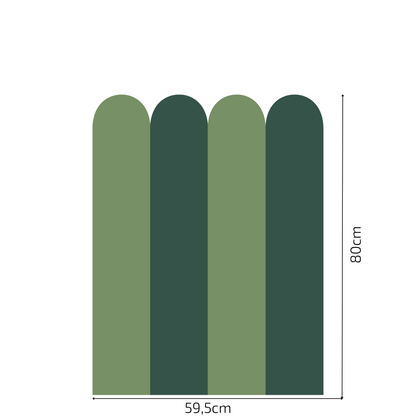 Self-Adhesive Textile Wallpaper – Arch – Green Shades