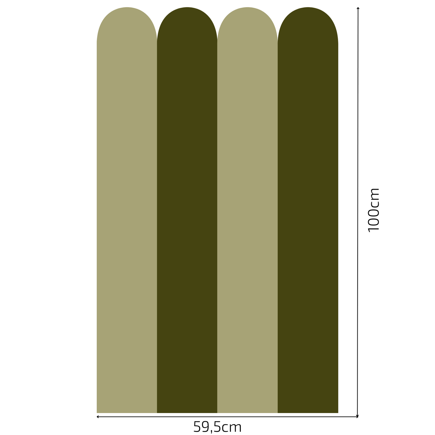 Self-Adhesive Textile Wallpaper – Arch – Khaki Shades