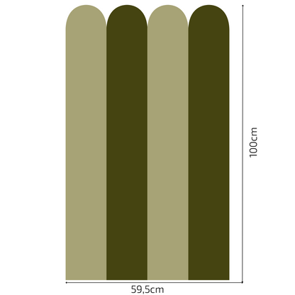 Self-Adhesive Textile Wallpaper – Arch – Khaki Shades