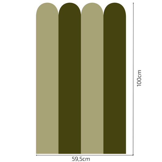 Self-Adhesive Textile Wallpaper – Arch – Khaki Shades