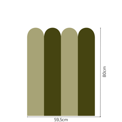 Self-Adhesive Textile Wallpaper – Arch – Khaki Shades