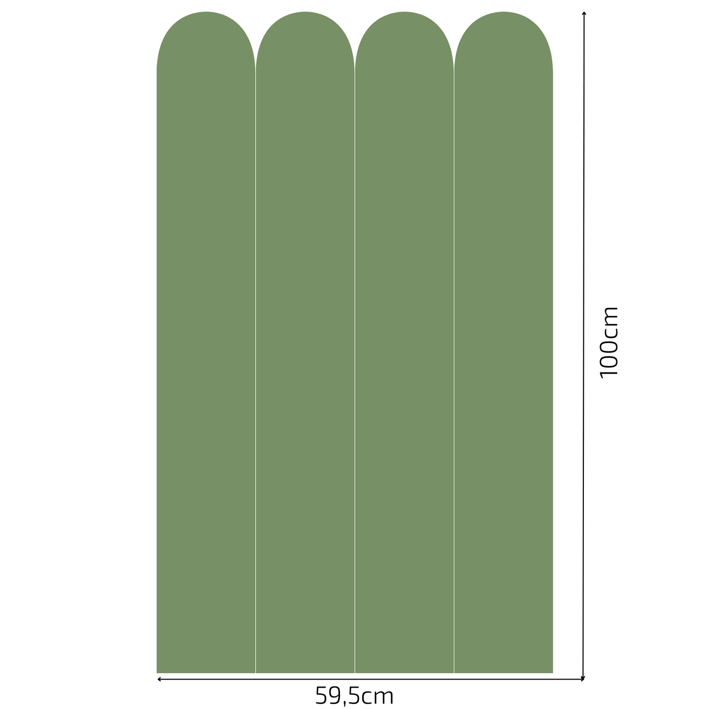 Self-Adhesive Textile Wallpaper – Arch – Green Shades