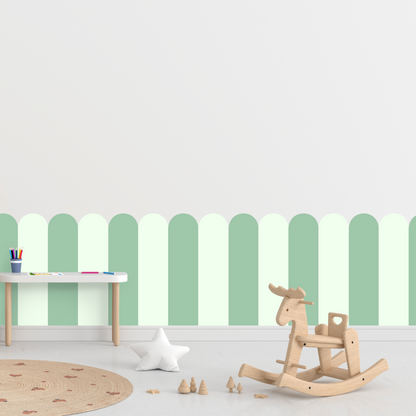 Self-Adhesive Textile Wallpaper – Arch – Mint Shades