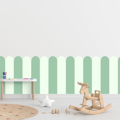 Self-Adhesive Textile Wallpaper – Arch – Mint Shades