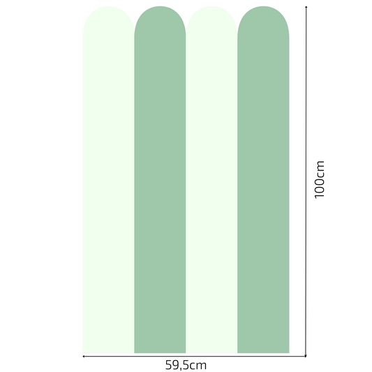 Self-Adhesive Textile Wallpaper – Arch – Mint Shades