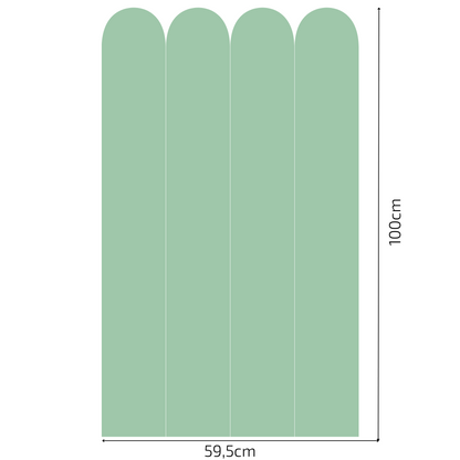 Self-Adhesive Textile Wallpaper – Arch – Mint Shades