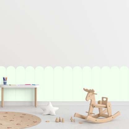 Self-Adhesive Textile Wallpaper – Arch – Mint Shades