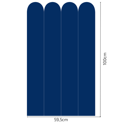 Self-Adhesive Textile Wallpaper – Arch – Navy Blue Shades