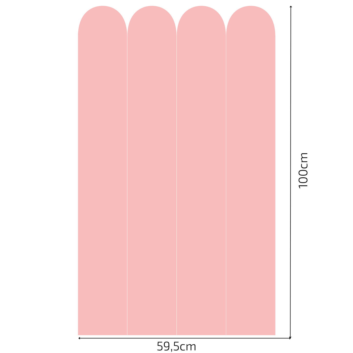 Self-Adhesive Textile Wallpaper – Arch – Pink Shades