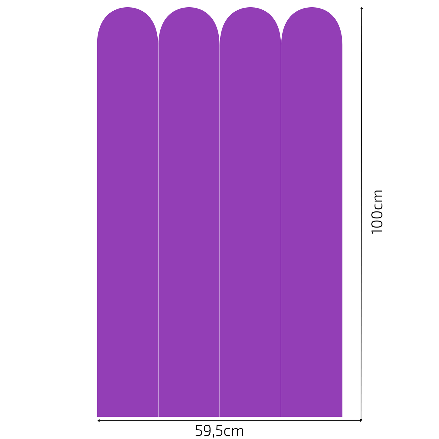 Self-Adhesive Textile Wallpaper – Arch – Purple Shades