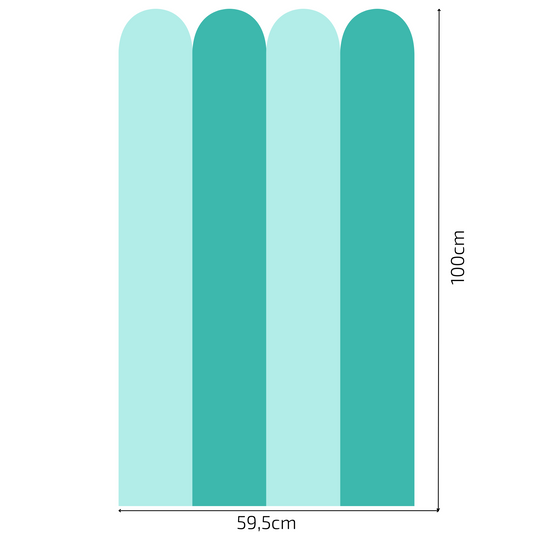 Self-Adhesive Textile Wallpaper – Arch – Turquoise Shades