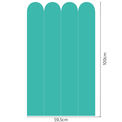Self-Adhesive Textile Wallpaper – Arch – Turquoise Shades