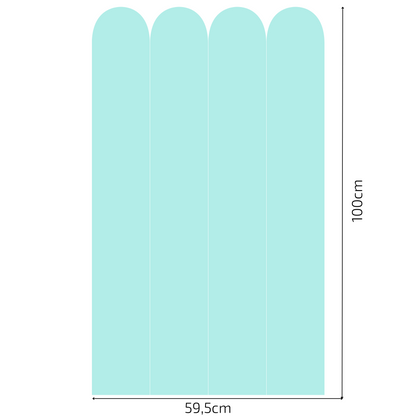 Self-Adhesive Textile Wallpaper – Arch – Turquoise Shades