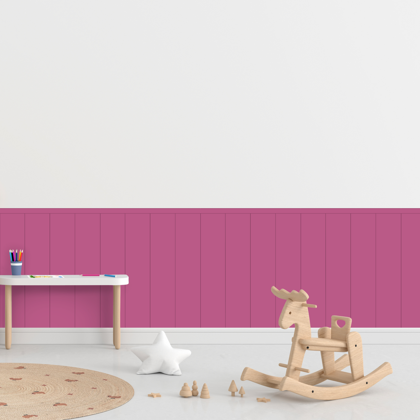 Self-Adhesive Textile Wallpaper – Rectangle – Candy Pink Shades