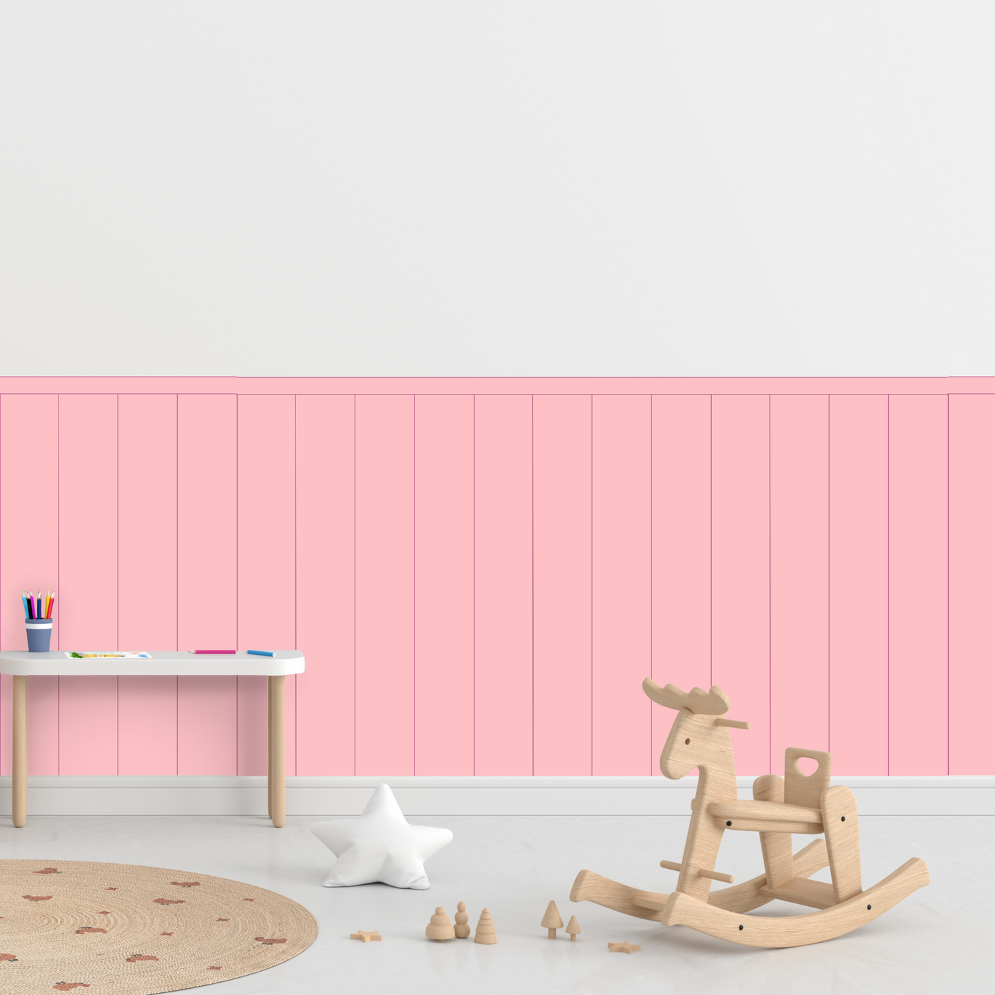 Self-Adhesive Textile Wallpaper – Rectangle – Candy Pink Shades