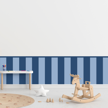 Self-Adhesive Textile Wallpaper – Rectangle – Dark Blue Shades