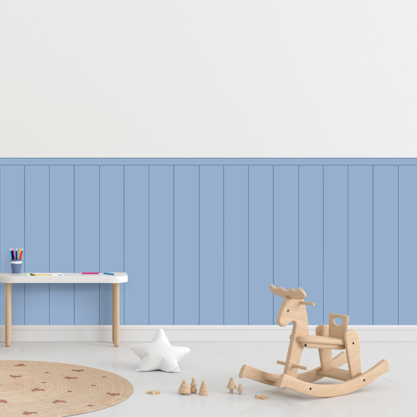 Self-Adhesive Textile Wallpaper – Rectangle – Dark Blue Shades