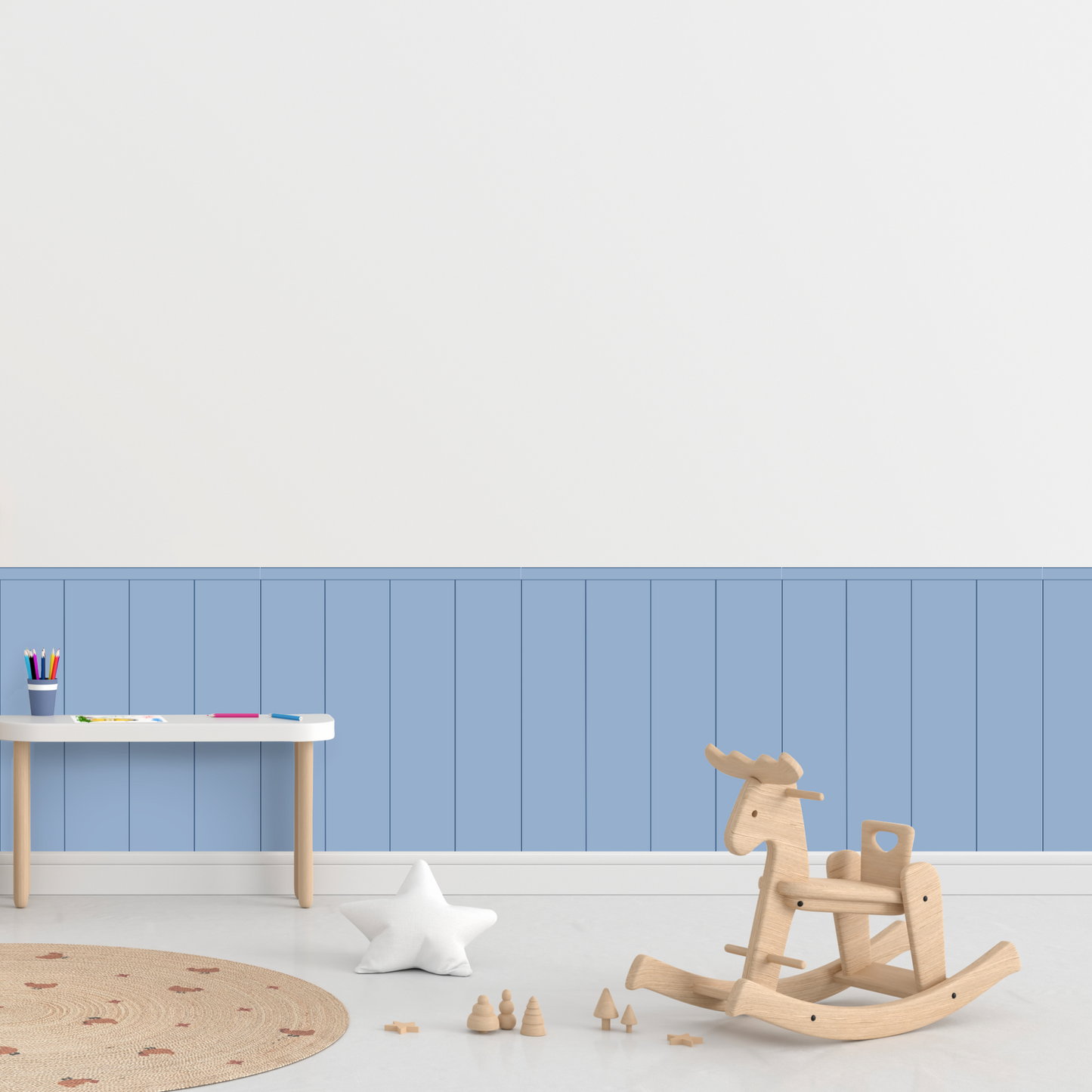 Self-Adhesive Textile Wallpaper – Rectangle – Dark Blue Shades