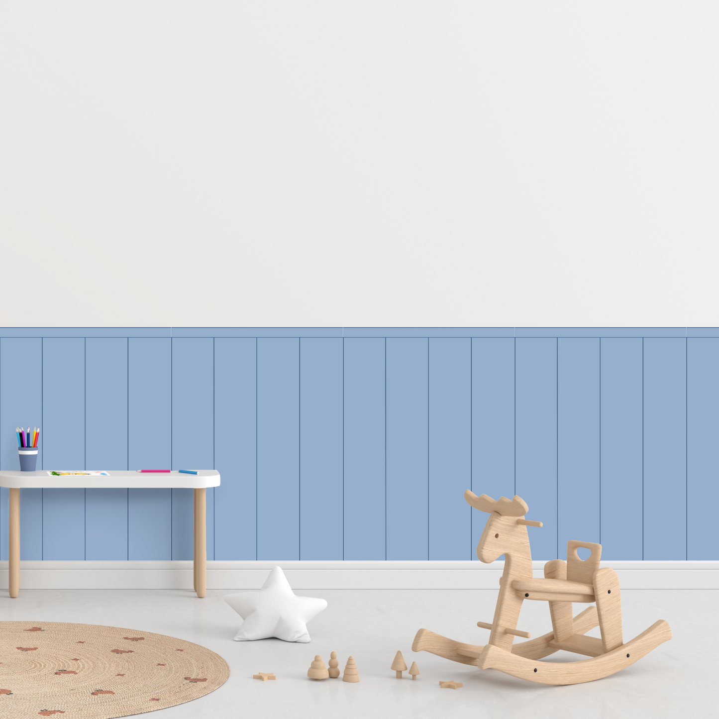 Self-Adhesive Textile Wallpaper – Rectangle – Dark Blue Shades