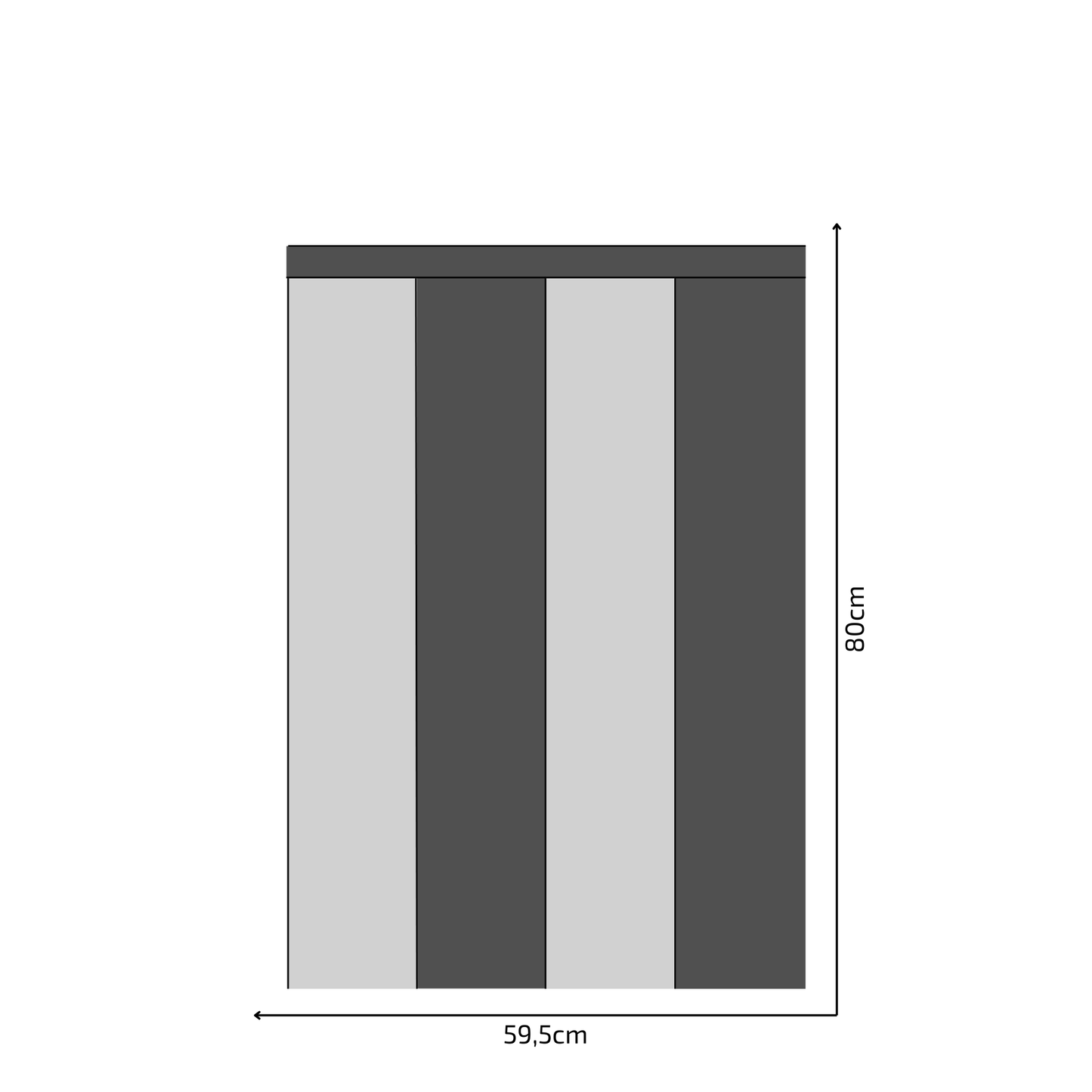 Self-Adhesive Textile Wallpaper – Rectangle – Gray Shades