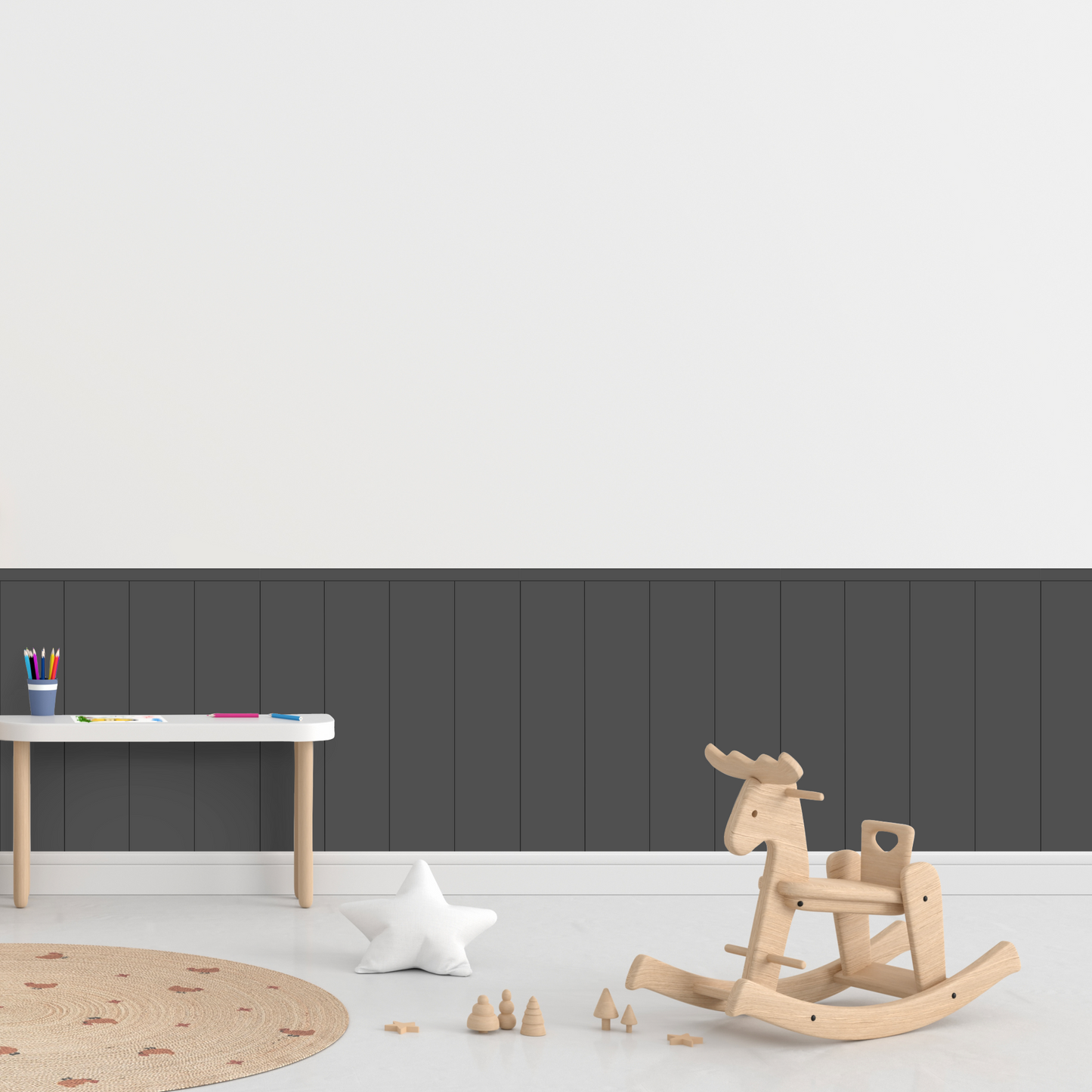Self-Adhesive Textile Wallpaper – Rectangle – Gray Shades