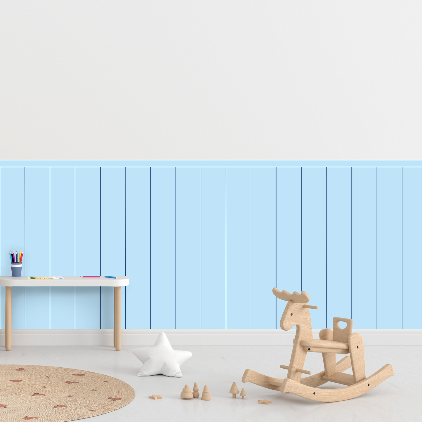 Self-Adhesive Textile Wallpaper – Rectangle – Navy Blue Shades