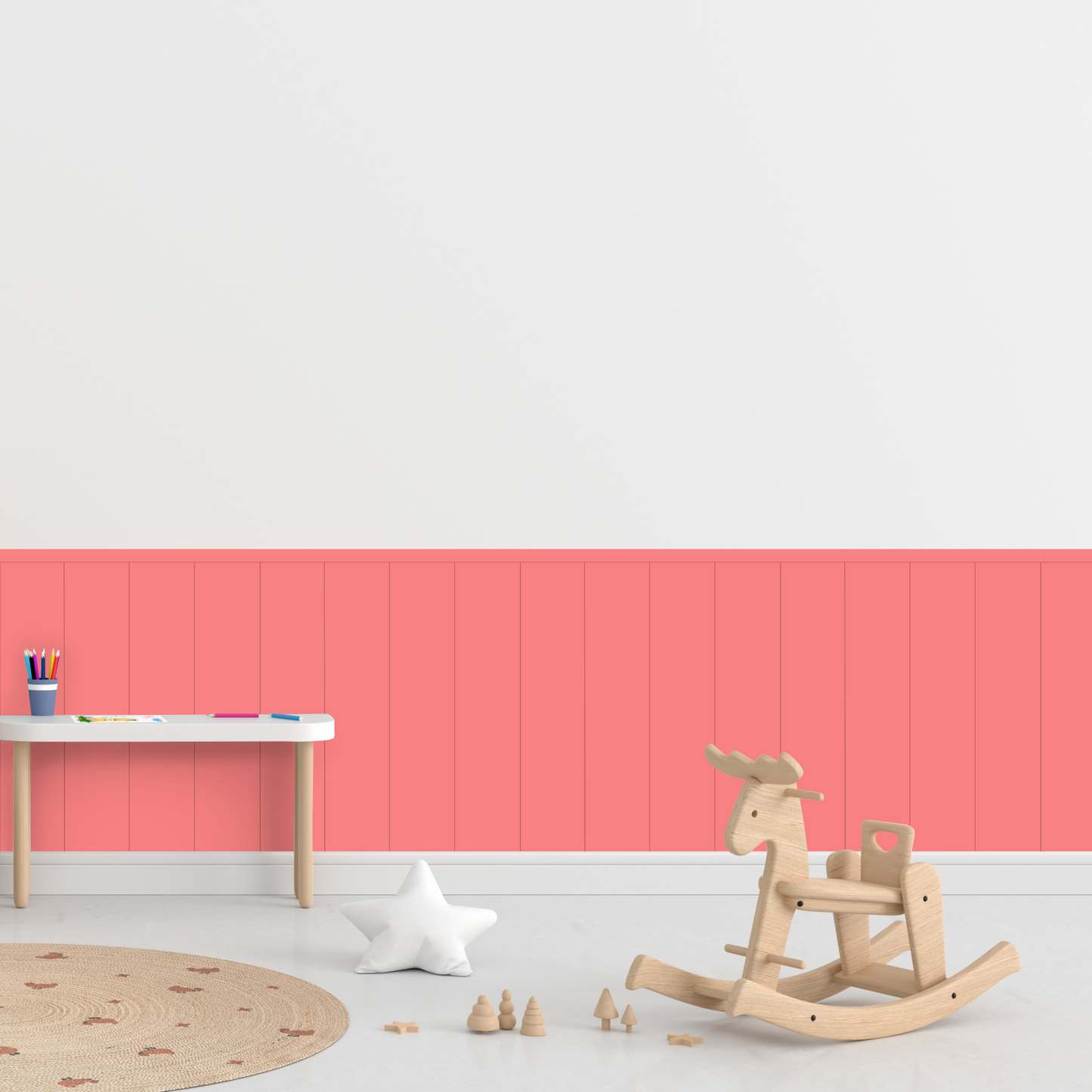Self-Adhesive Textile Wallpaper – Rectangle – Pink Shades