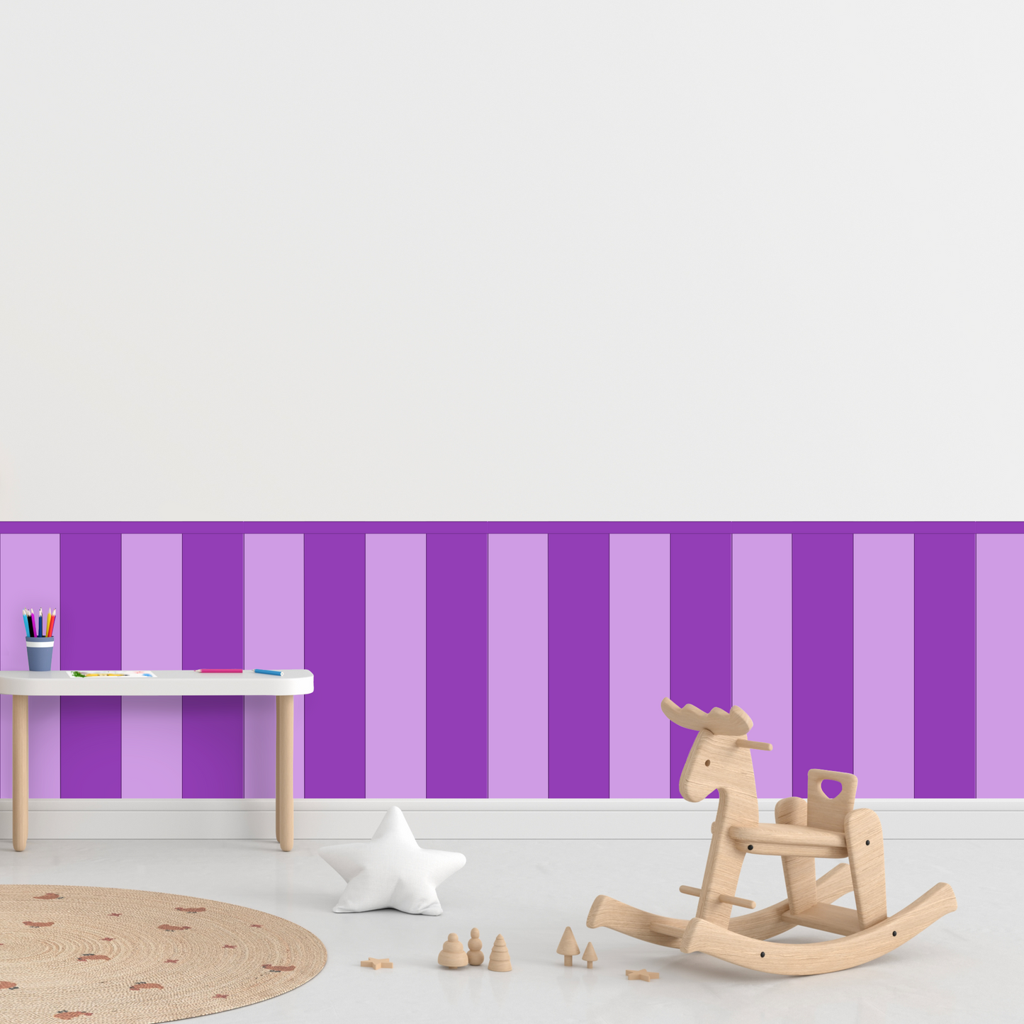 Self-Adhesive Textile Wallpaper – Rectangle – Purple Shades