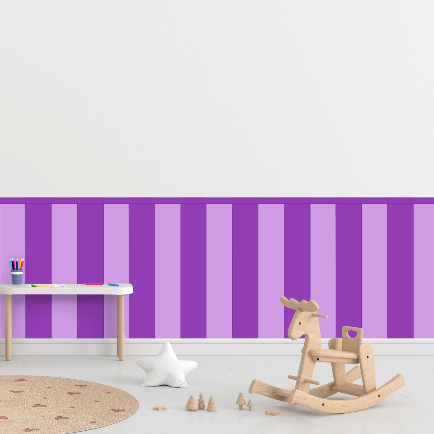 Self-Adhesive Textile Wallpaper – Rectangle – Purple Shades